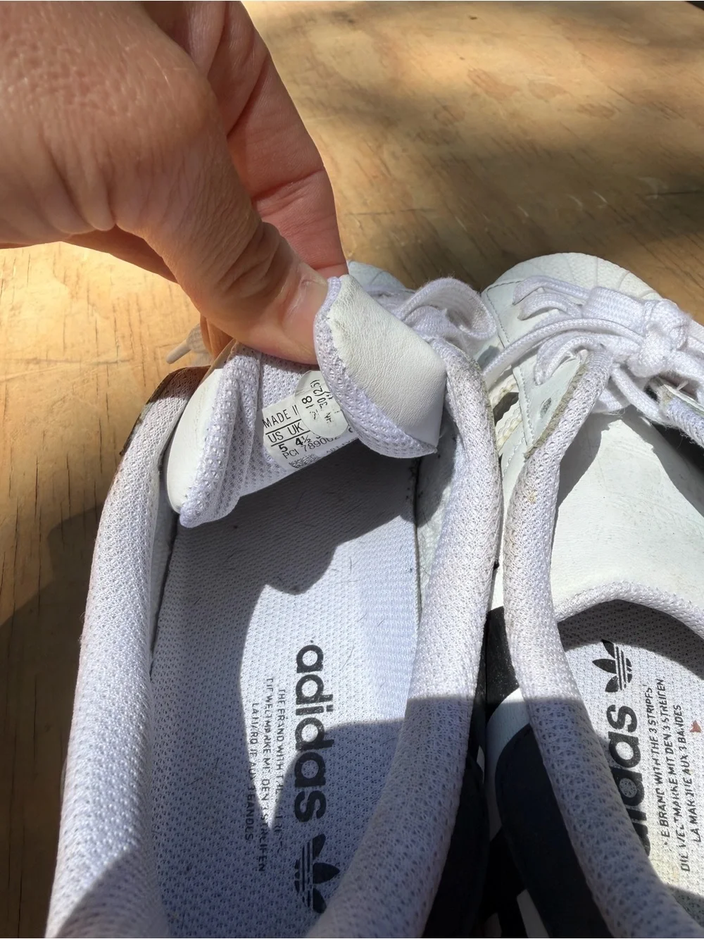 White Adidas Superstar Athletic Sneakers